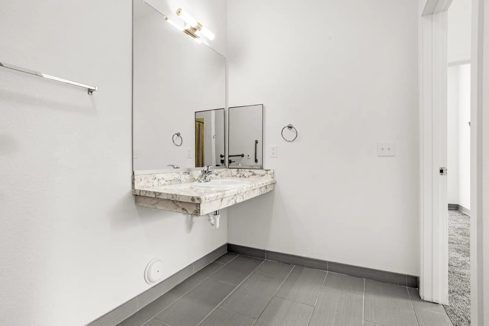 Wheel chair friendly sinks.